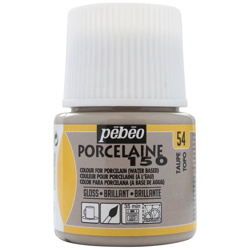 Pebeo - Porcelaine 150 Gloss Paint - Taupe - 45ml