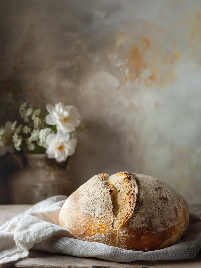 Frisch gebackenes Bauernbrot Poster