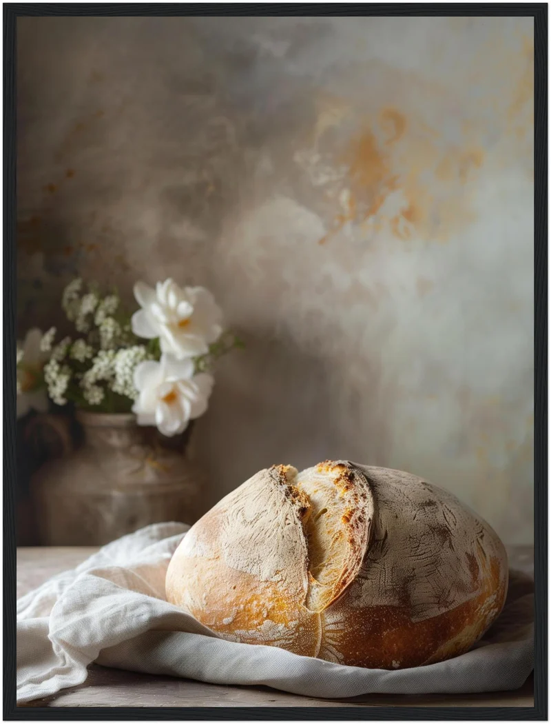 Frisch gebackenes Bauernbrot Poster