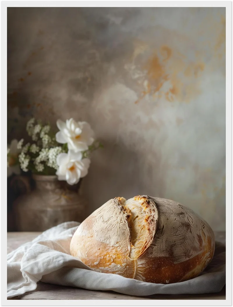 Frisch gebackenes Bauernbrot Poster