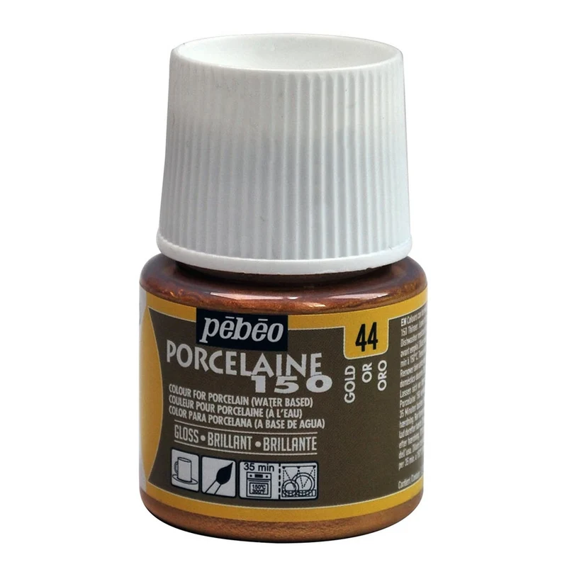 Pebeo - Porcelaine 150 Gloss Paint - Gold - 45ml