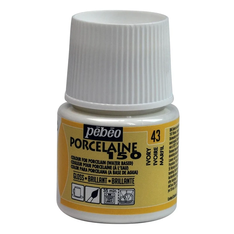 Pebeo - Porcelaine 150 Gloss Paint - Ivory - 45ml