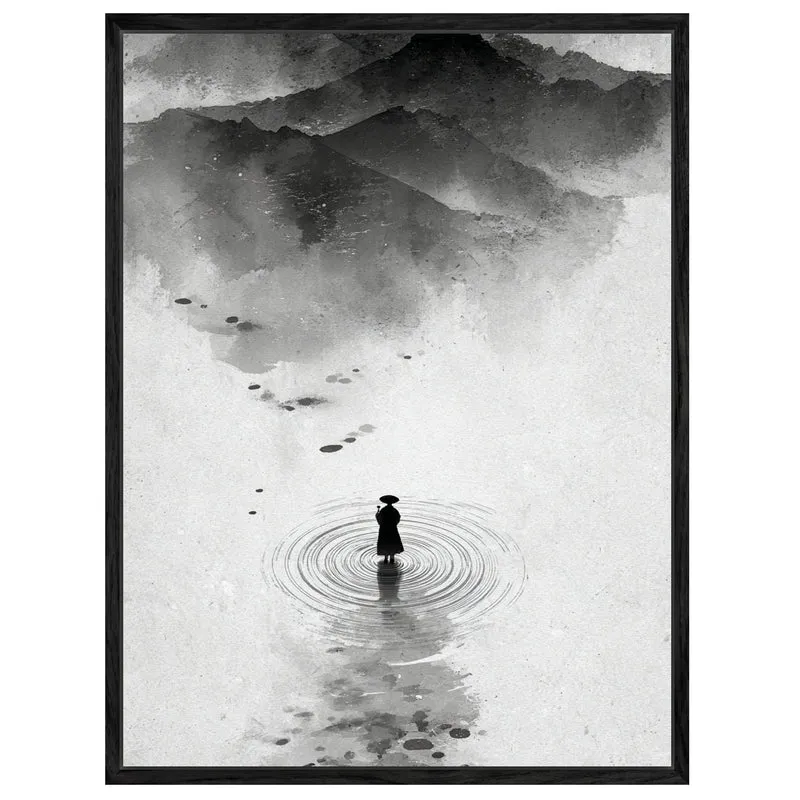 Mönch im Wasser Leinwandbild