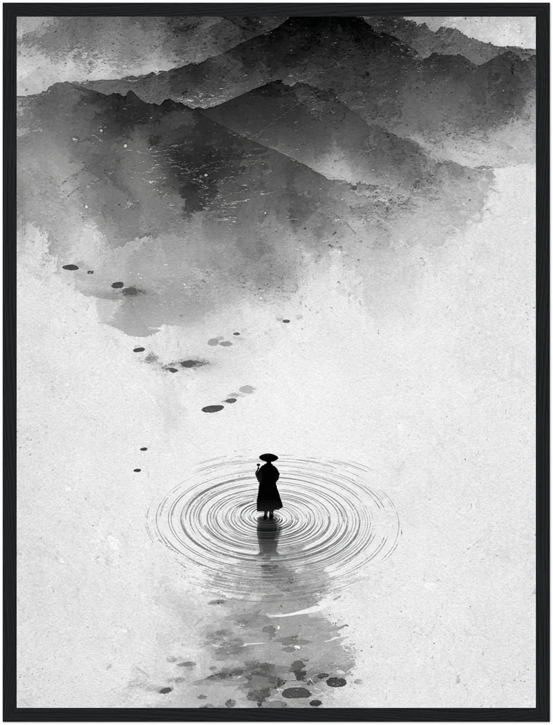 Mönch im Wasser Poster