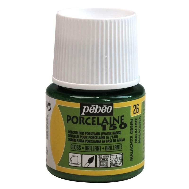Pebeo - Porcelaine 150 Gloss Paint - Malachite Green - 45ml