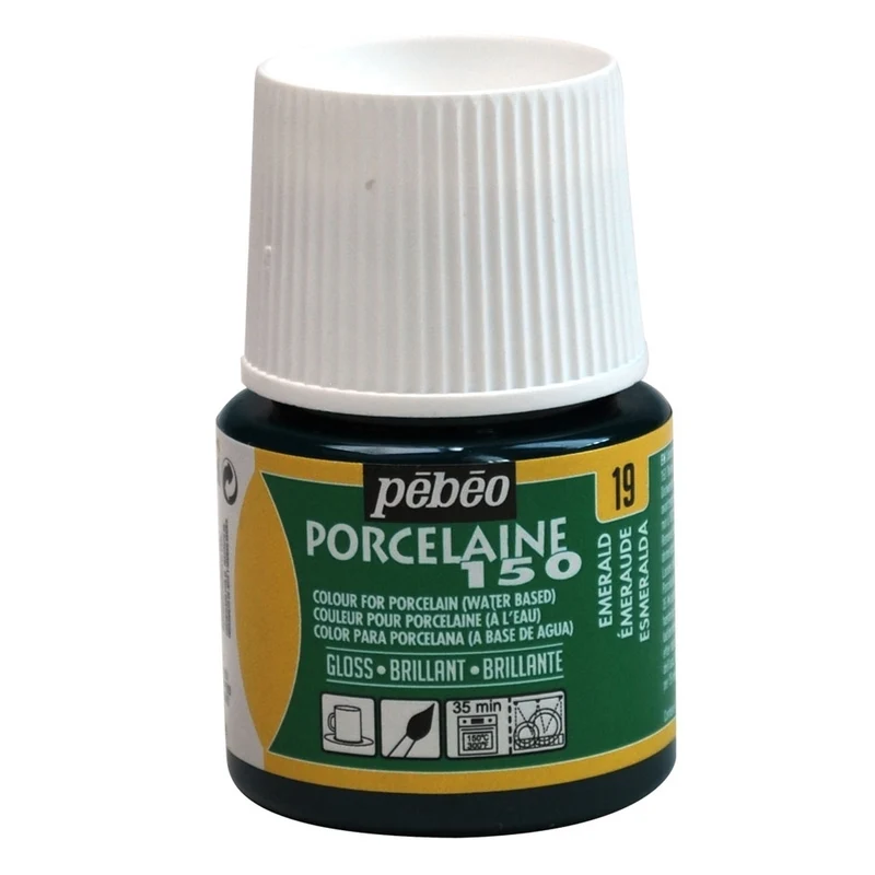 Pebeo - Porcelaine 150 Gloss Paint - Emerald - 45ml
