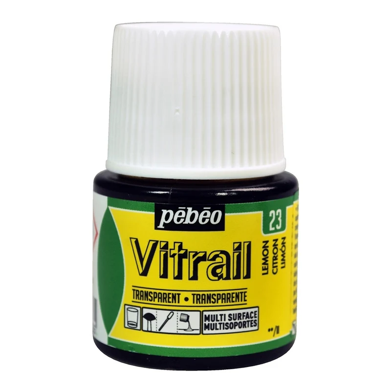 Pebeo - Vitrail - Glass & Tile Paint - Transparent - Lemon - 45ml