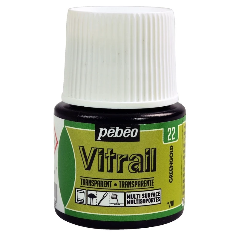 Pebeo - Vitrail - Glass & Tile Paint - Transparent - Greengold - 45ml