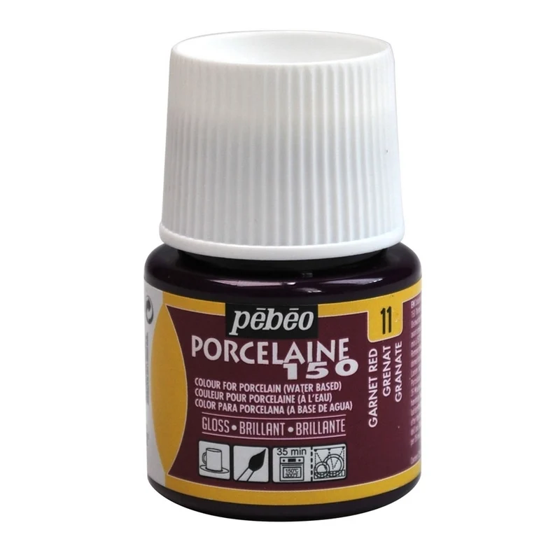Pebeo - Porcelaine 150 Gloss Paint - Garnet Red - 45ml