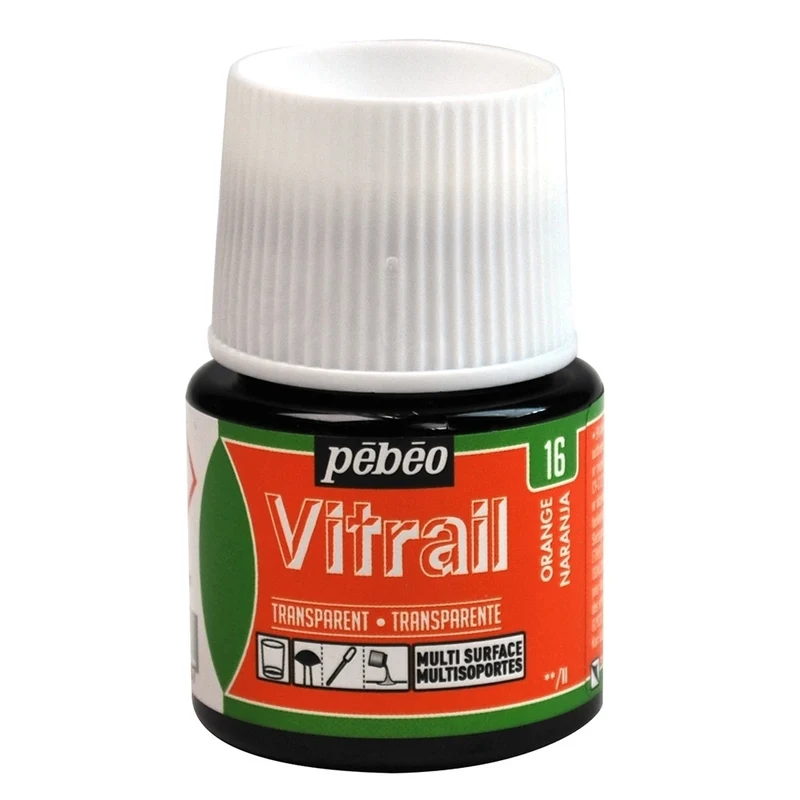 Pebeo - Vitrail - Glass & Tile Paint - Transparent - Orange - 45ml