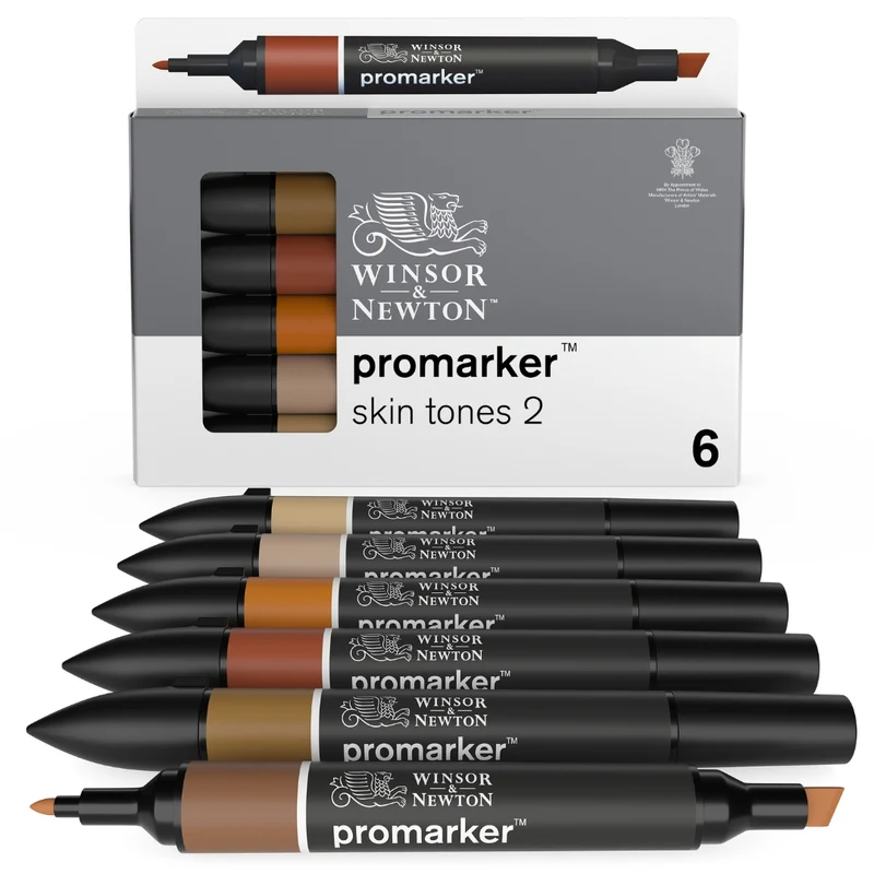 Winsor and Newton - PROMARKER 6 Set SKIN TONES SET 2