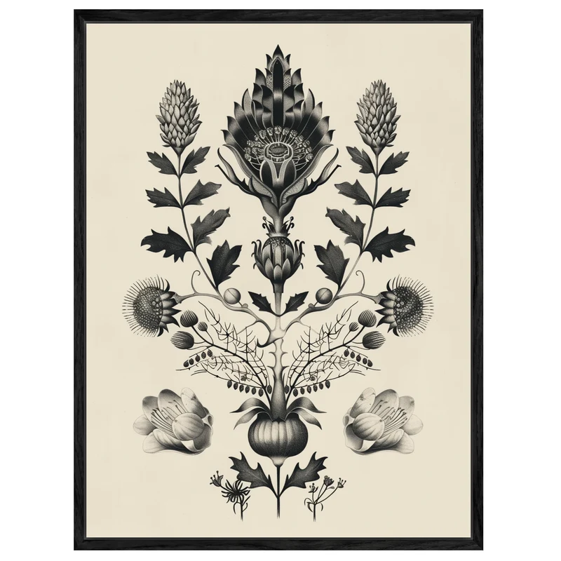 Florale Symmetrie Leinwand