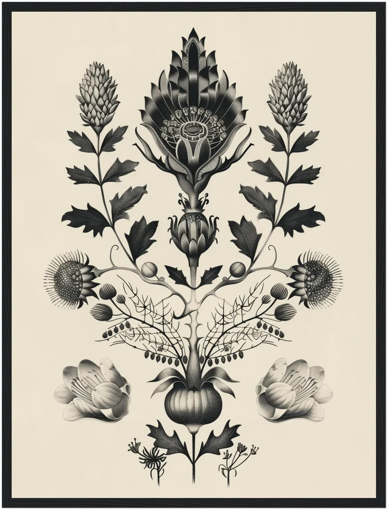 Florale Symmetrie Poster