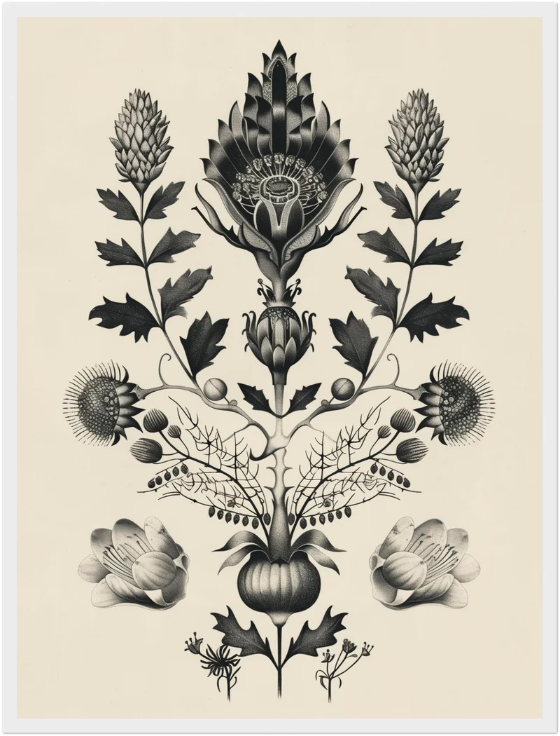 Florale Symmetrie Poster