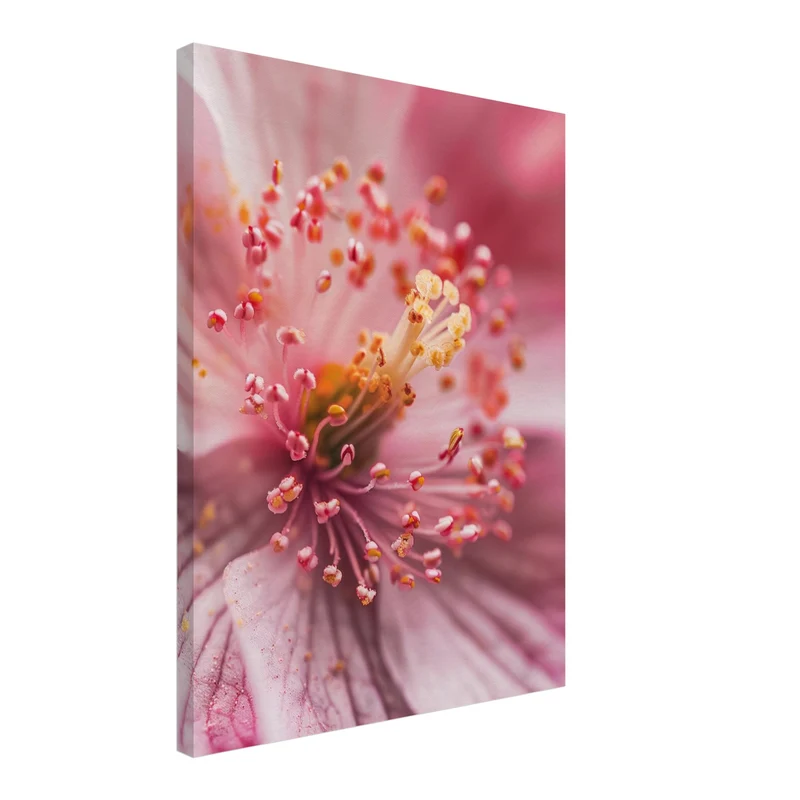 Kirschblüte Stempel Makro Leinwand