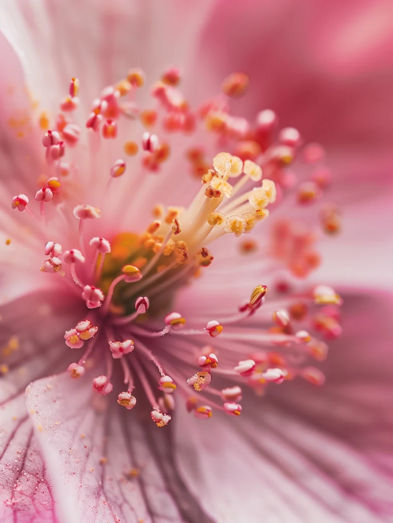 Kirschblüte Stempel Makro Poster