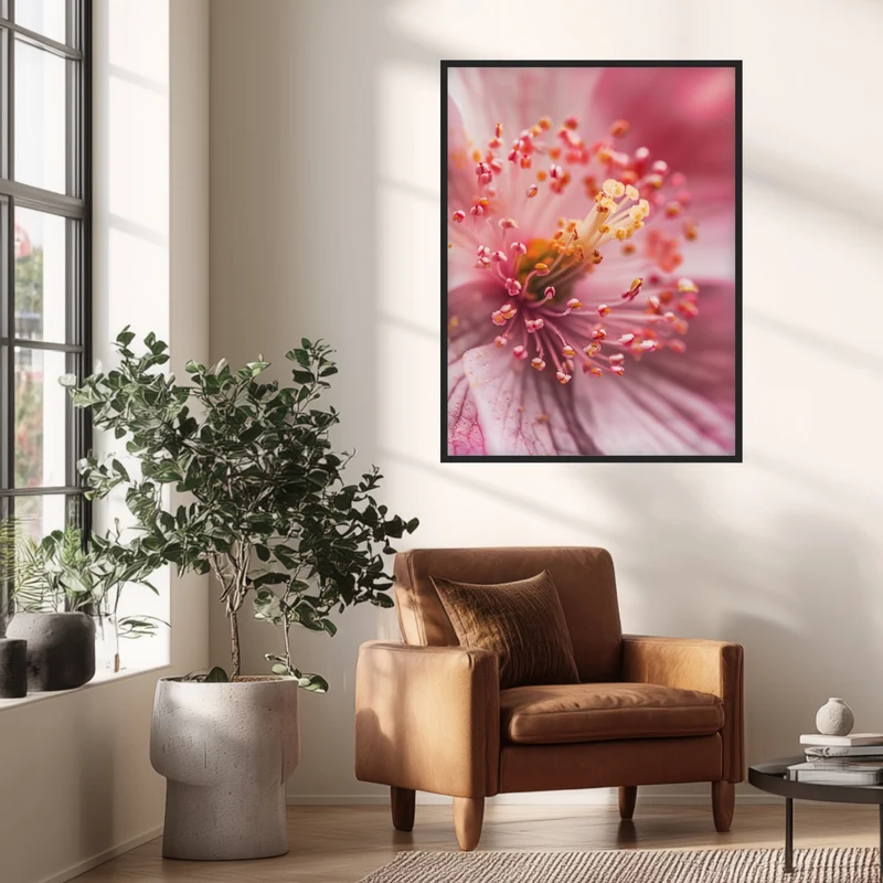 Kirschblüte Stempel Makro Poster