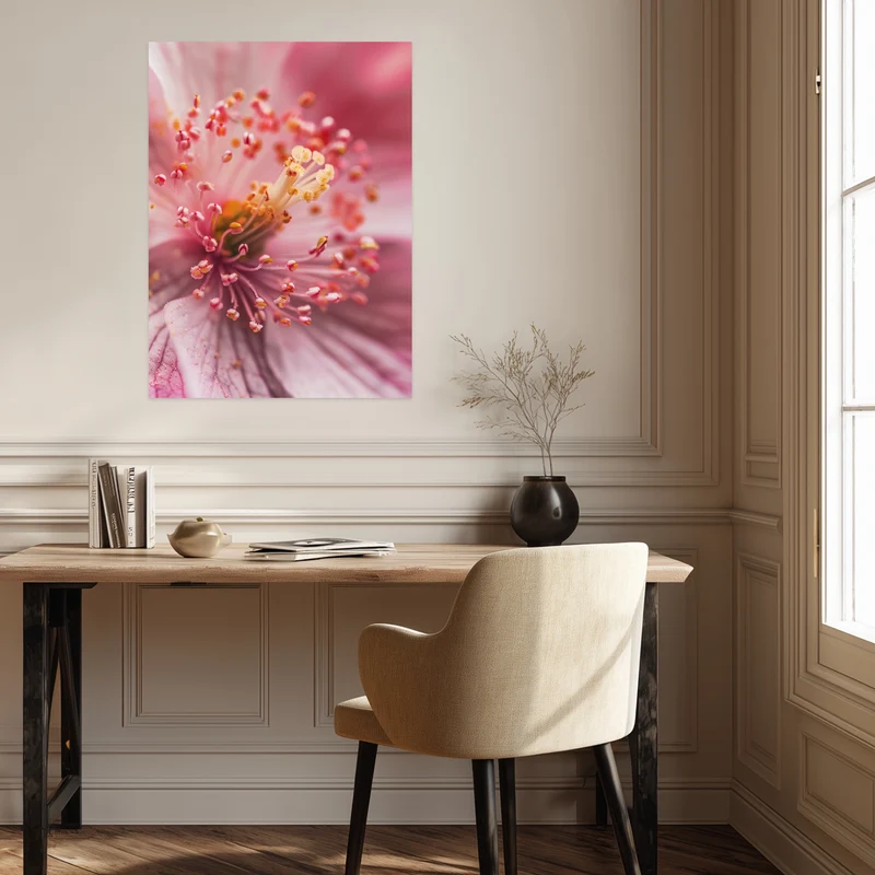Kirschblüte Stempel Makro Poster