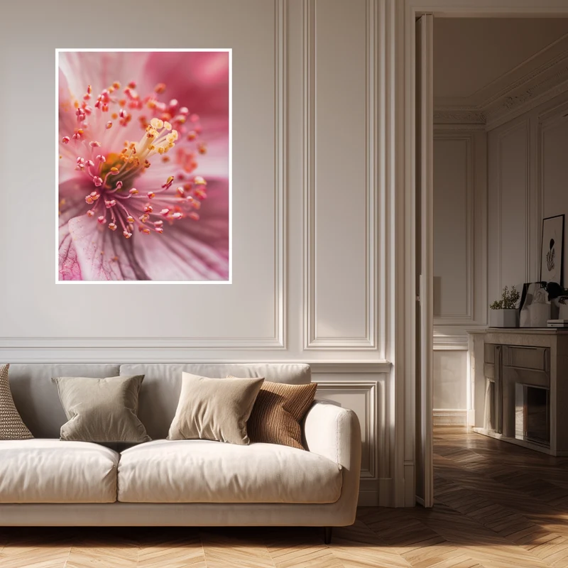 Kirschblüte Stempel Makro Poster