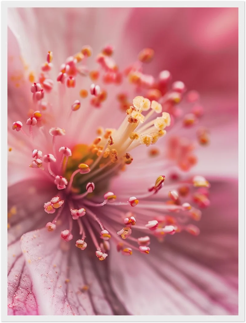 Kirschblüte Stempel Makro Poster