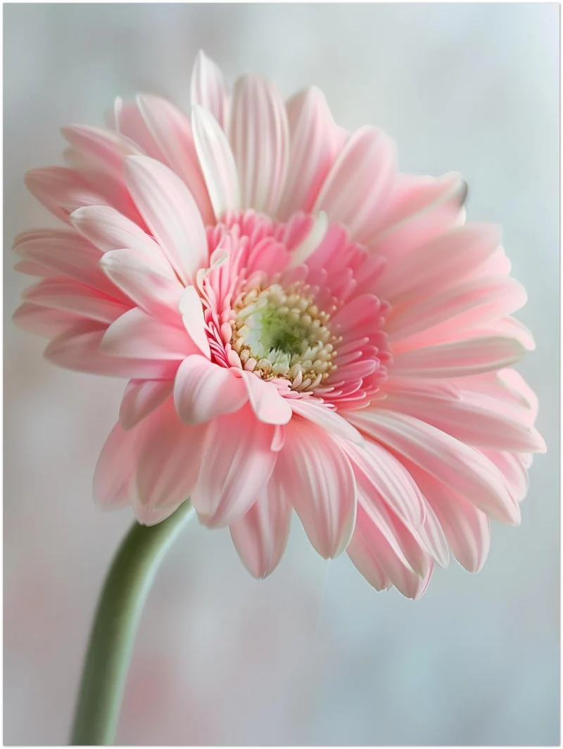 Rosa Gerbera Nahaufnahme Leinwand