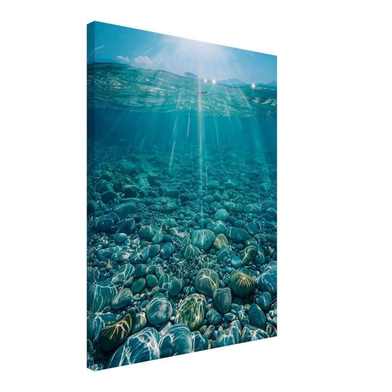 Sonnenstrahlen unter Wasser Leinwand