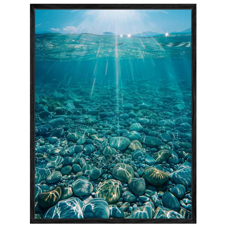Sonnenstrahlen unter Wasser Leinwand