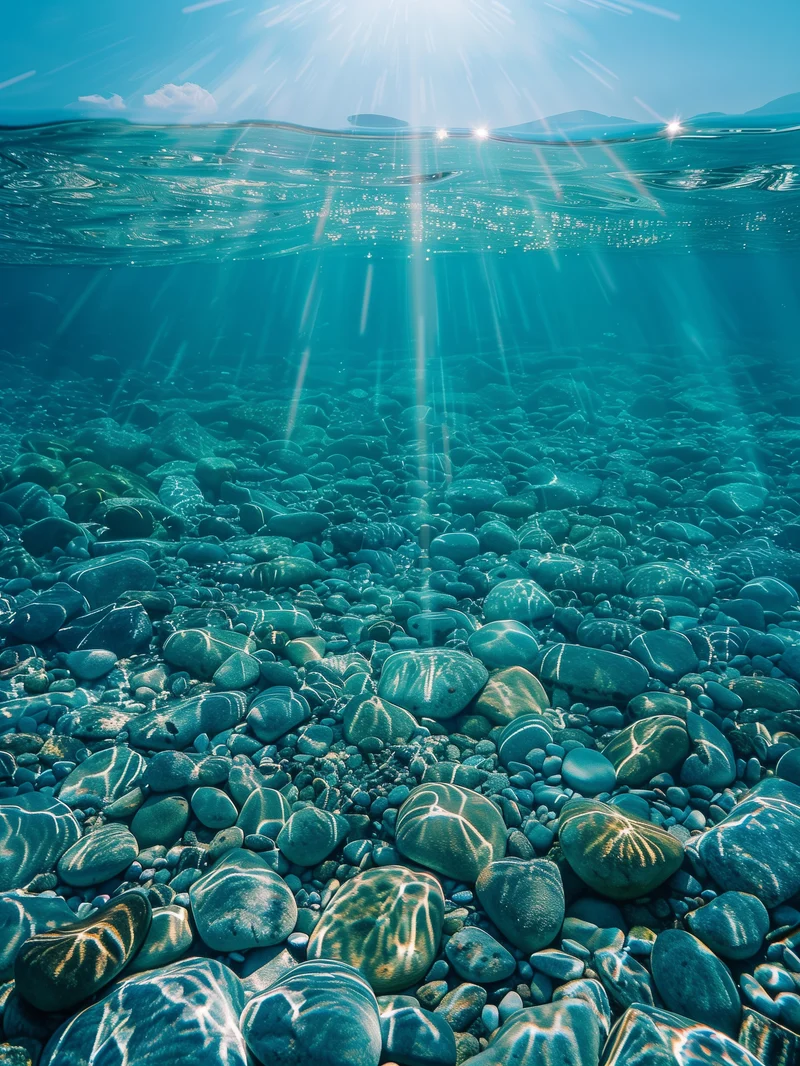 Sonnenstrahlen unter Wasser Poster