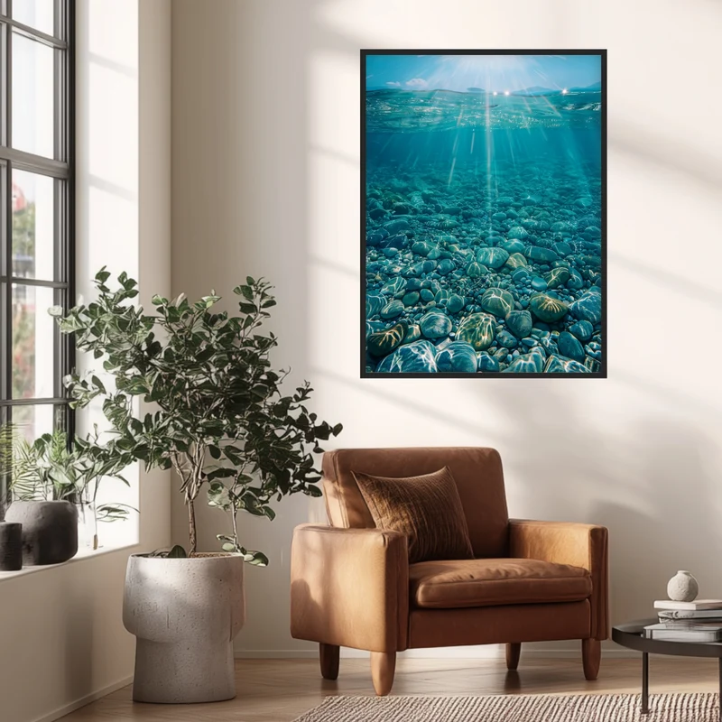 Sonnenstrahlen unter Wasser Poster