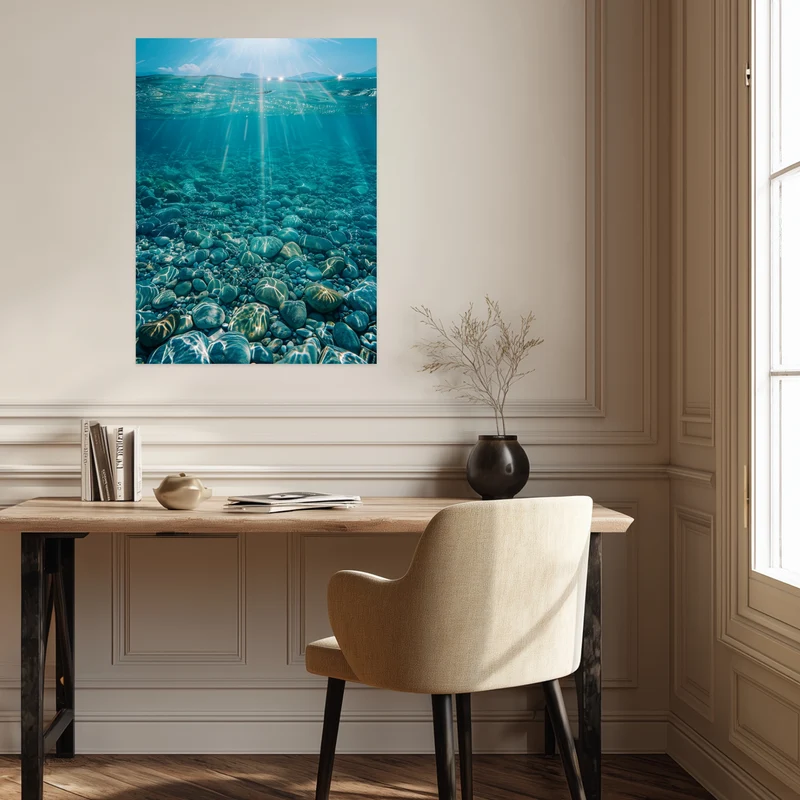 Sonnenstrahlen unter Wasser Poster