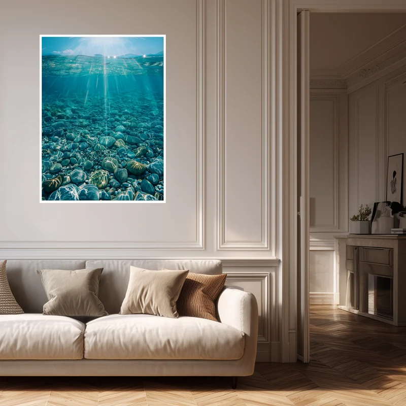 Sonnenstrahlen unter Wasser Poster