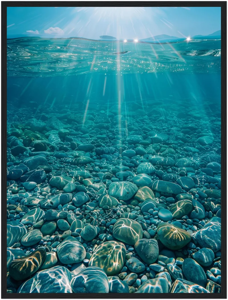 Sonnenstrahlen unter Wasser Poster