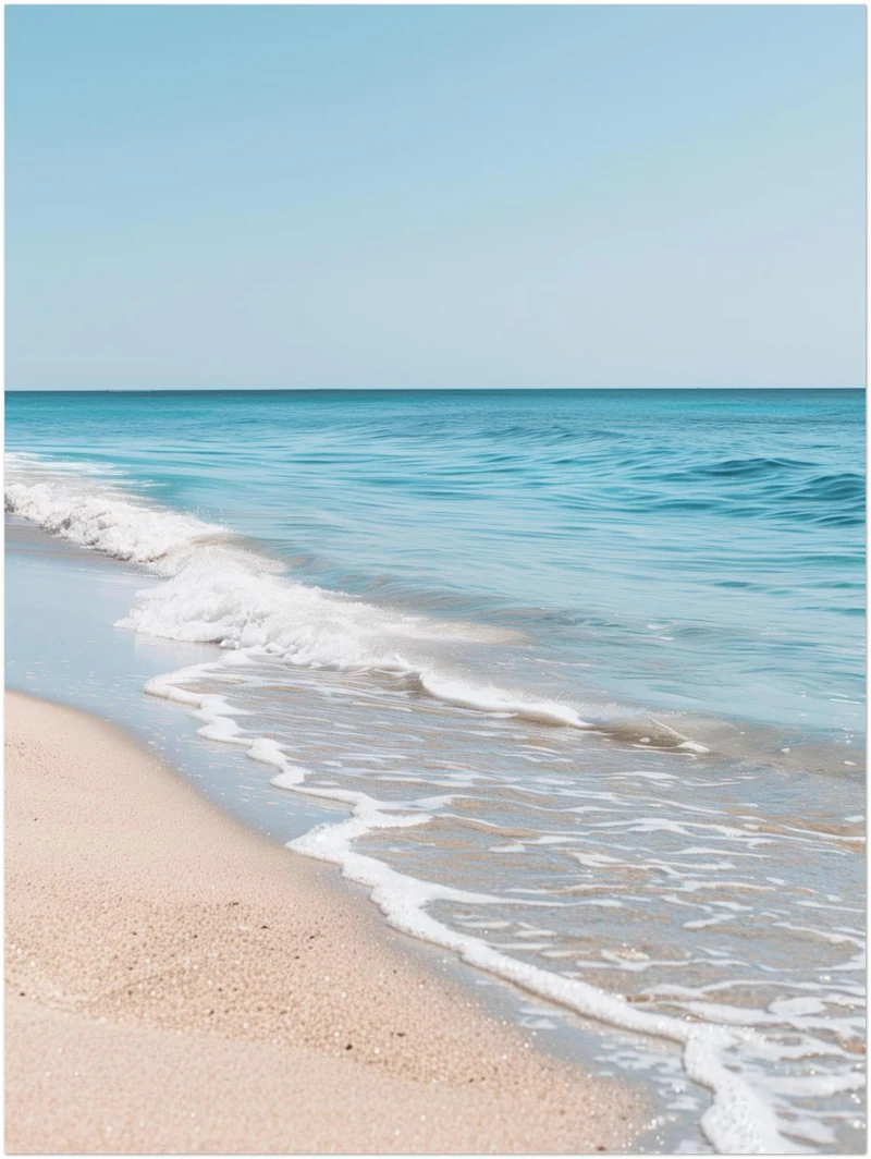 Türkises Meer am Sandstrand Leinwand