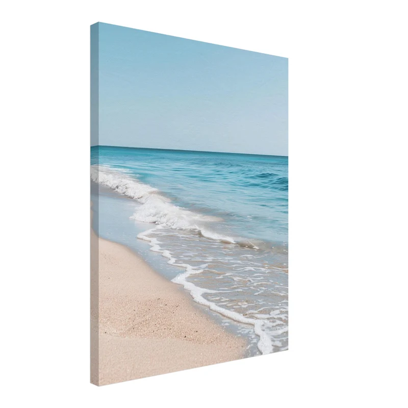Türkises Meer am Sandstrand Leinwand