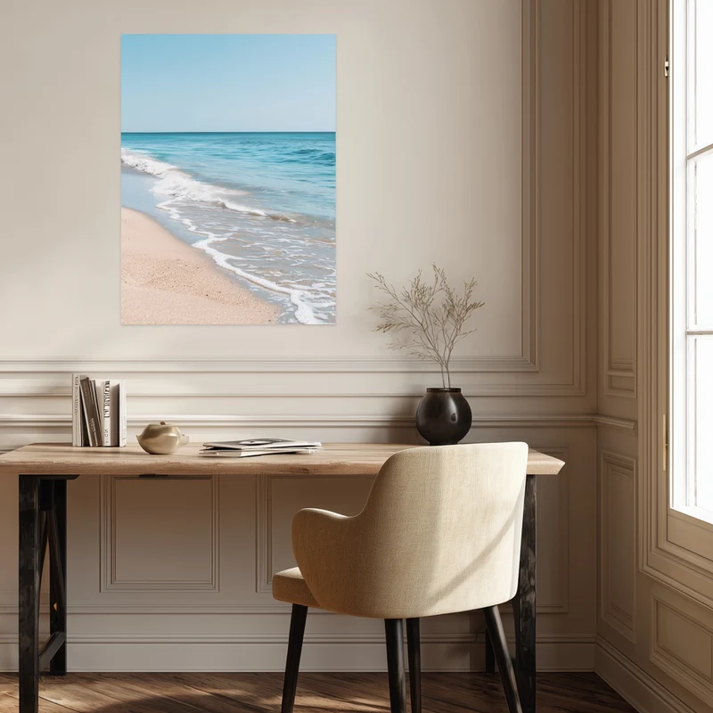 Türkises Meer am Sandstrand Leinwand