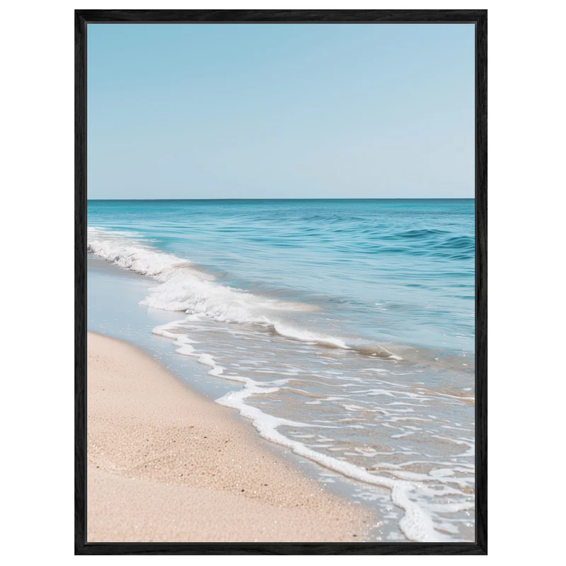 Türkises Meer am Sandstrand Leinwand