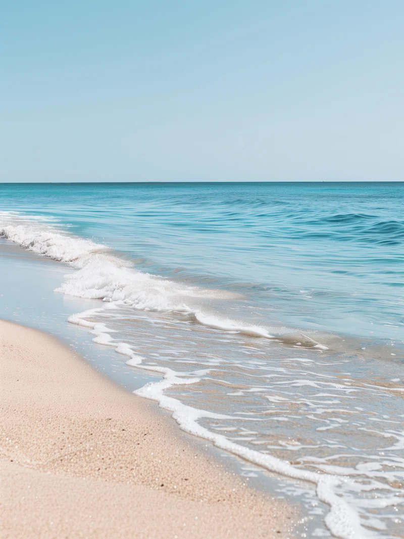 Türkises Meer am Sandstrand Poster