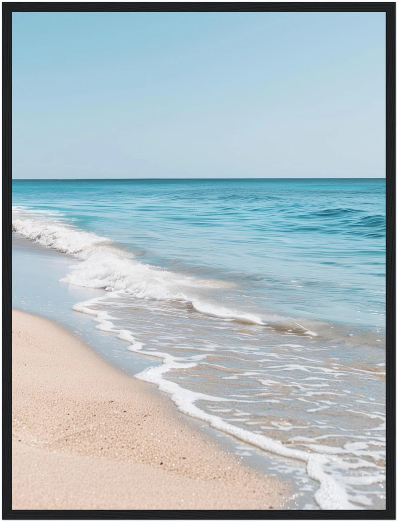 Türkises Meer am Sandstrand Poster