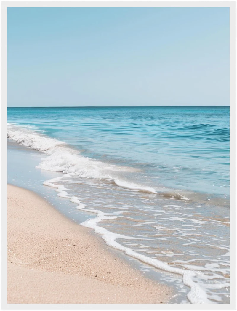 Türkises Meer am Sandstrand Poster