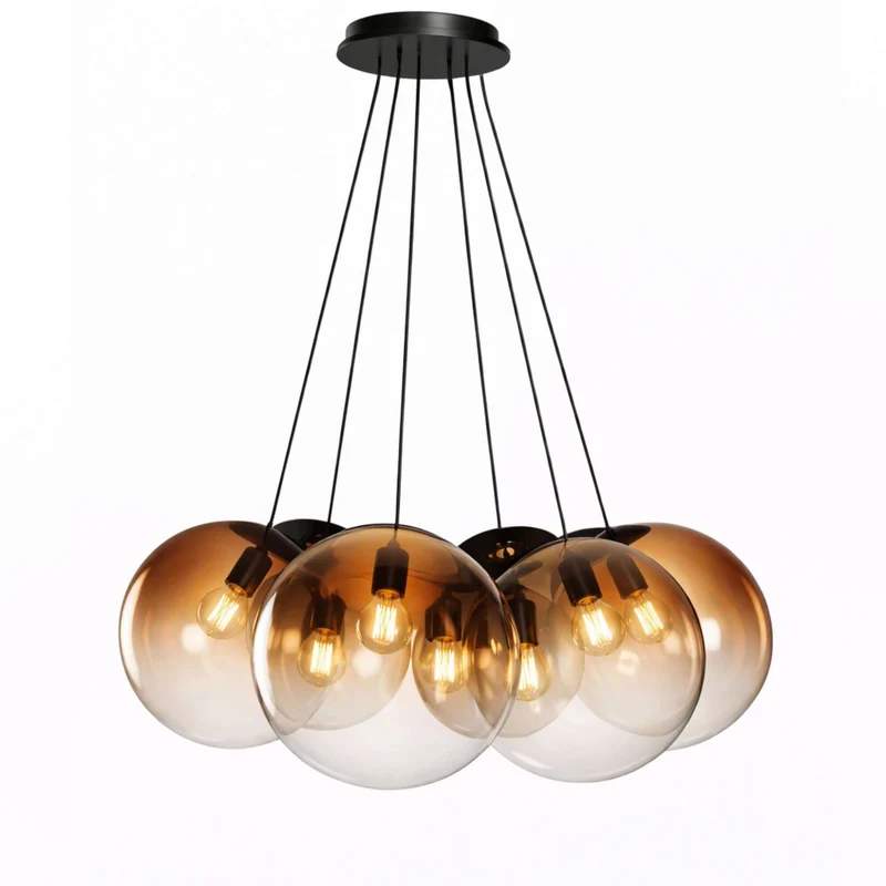s.luce Orb Cluster Mehrfach-Pendelleuchte 7-flammig 7x40cm
