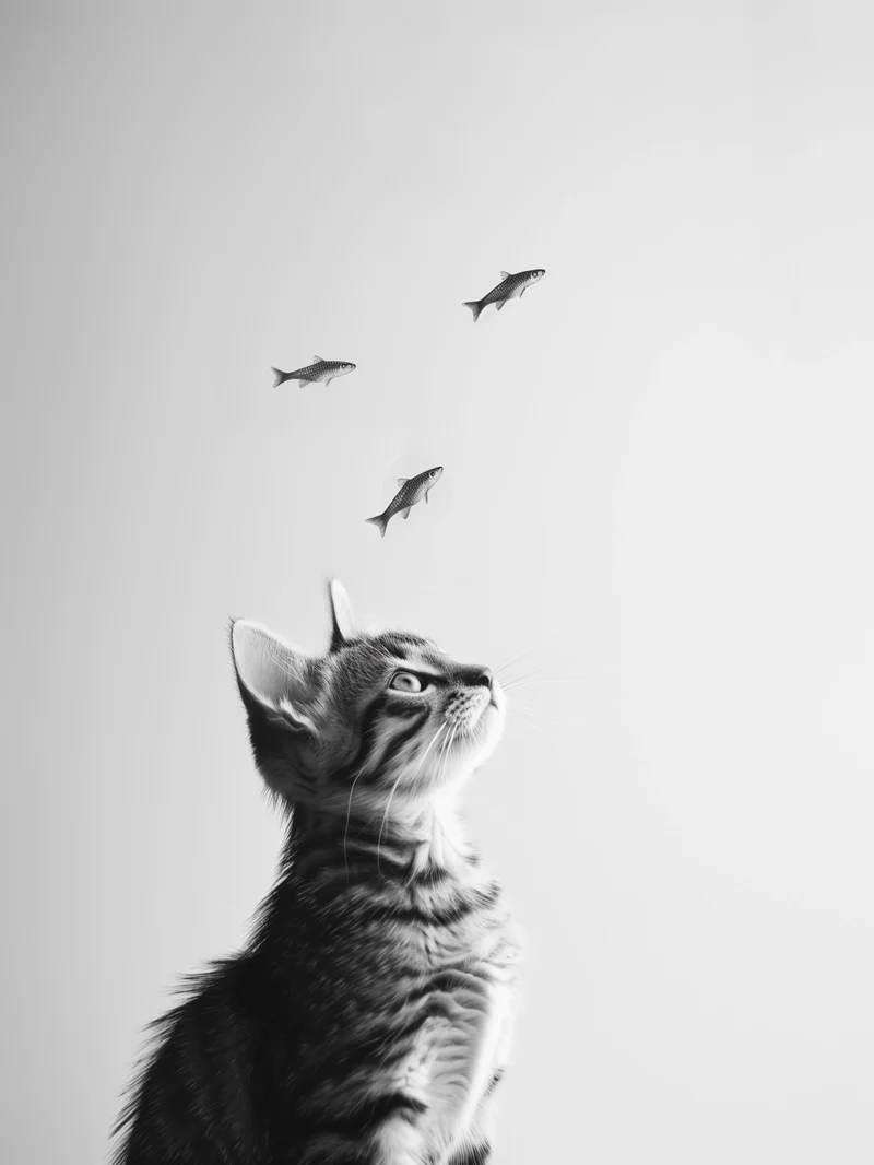 Katze Fische Poster