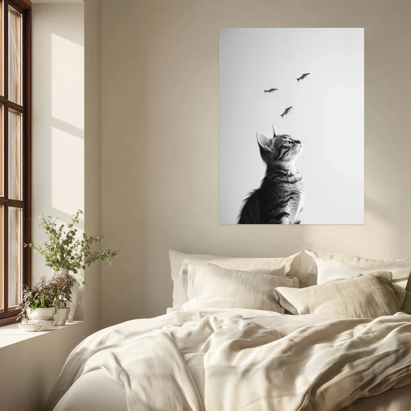 Katze Fische Poster