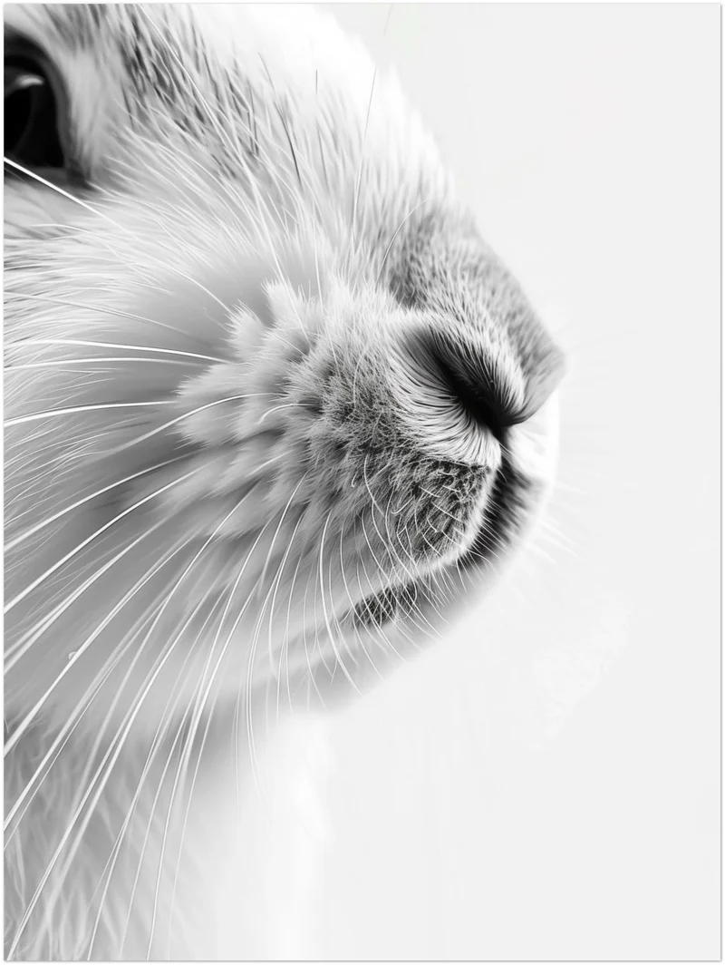Hase nah Leinwand
