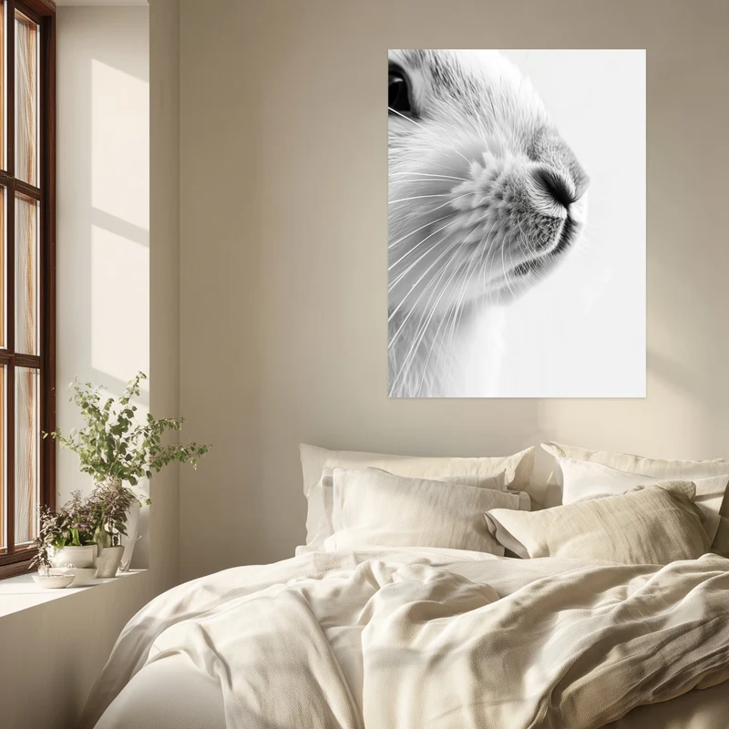 Hase nah Leinwand