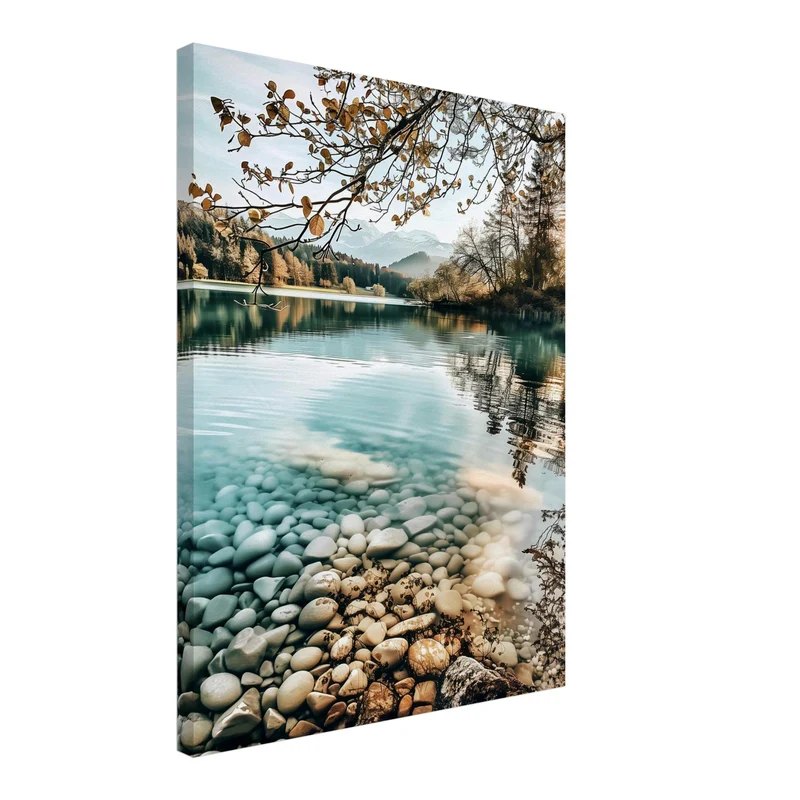 Bergsee im Herbst Leinwand