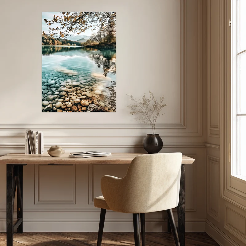 Bergsee im Herbst Leinwand