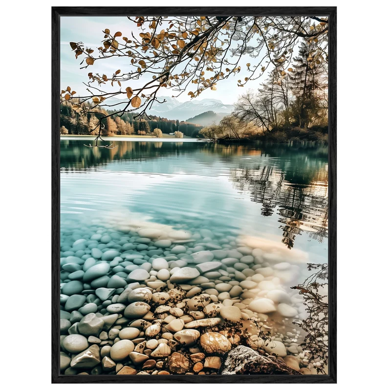 Bergsee im Herbst Leinwand