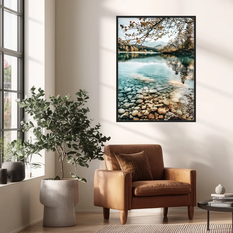 Bergsee im Herbst Poster