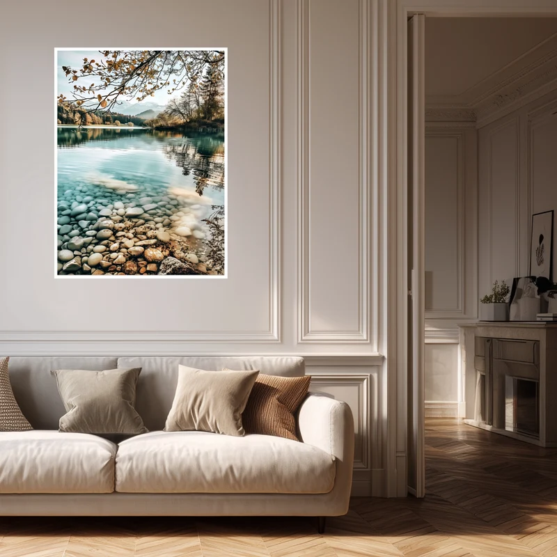 Bergsee im Herbst Poster