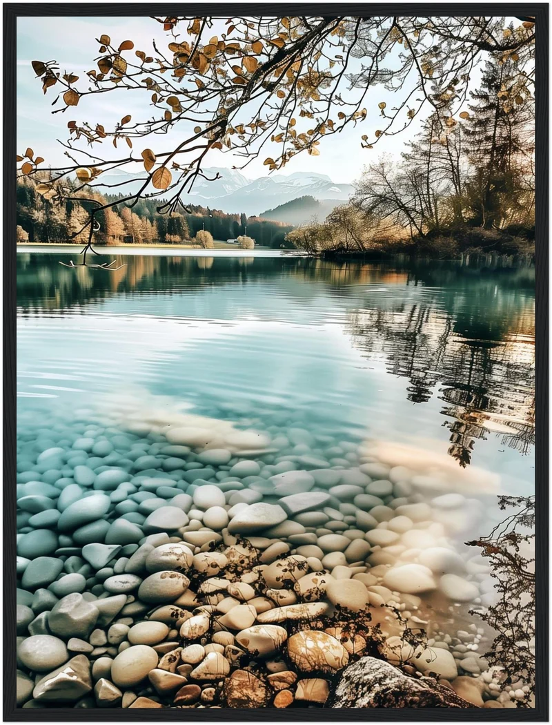 Bergsee im Herbst Poster